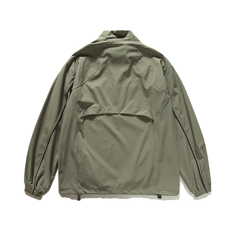 Outdoor Cycling Half-Zip Long Sleeve T-Shirt with Stand Collar