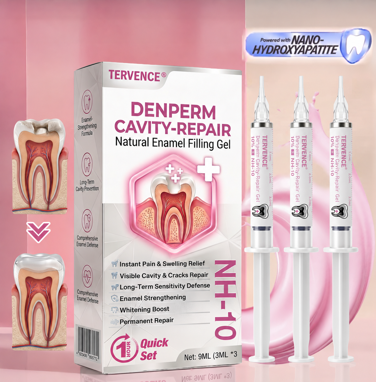 Tervence® Natural Enamel Restoration Gel for Cavity Repair