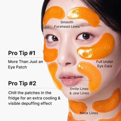 Kojic Acid & Turmeric Vita Jelly Eye Mask – Brighten Dark Circles, Depuff & Soothe Tired Eyes with Korean Hydrogel Patches