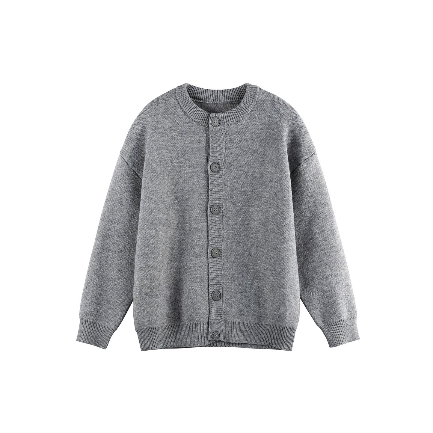 Solid Color Cardigan Sweater Men's Casual Loose Knit Jacket