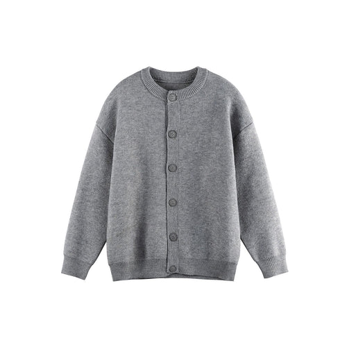 Solid Color Cardigan Sweater Men's Casual Loose Knit Jacket