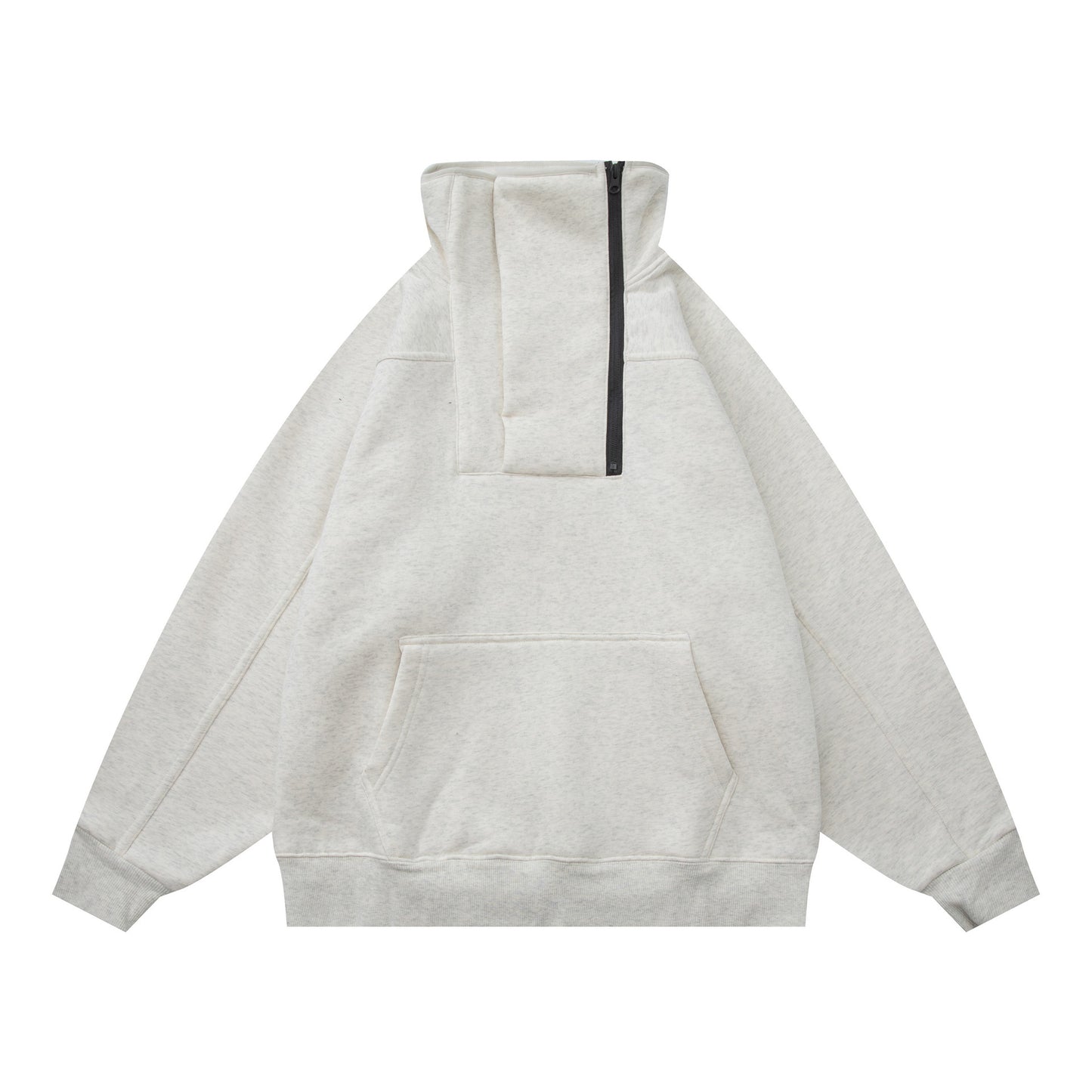 Streetwear Oversized Fleece High Neck Sweatshirt