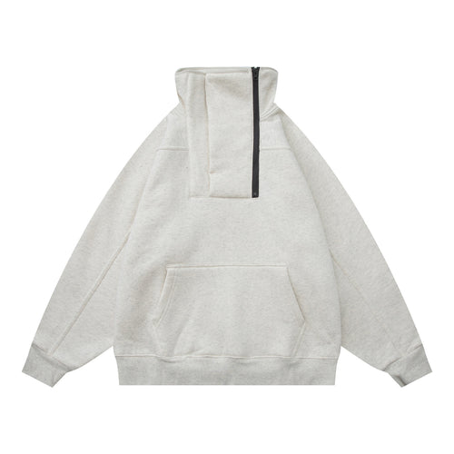 Streetwear Oversized Fleece High Neck Sweatshirt