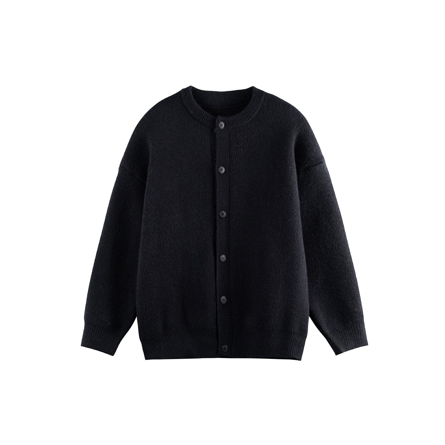 Solid Color Cardigan Sweater Men's Casual Loose Knit Jacket