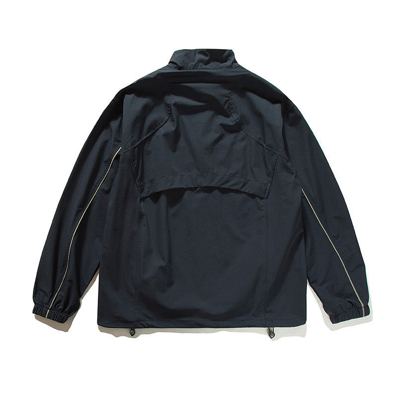 Outdoor Cycling Half-Zip Long Sleeve T-Shirt with Stand Collar